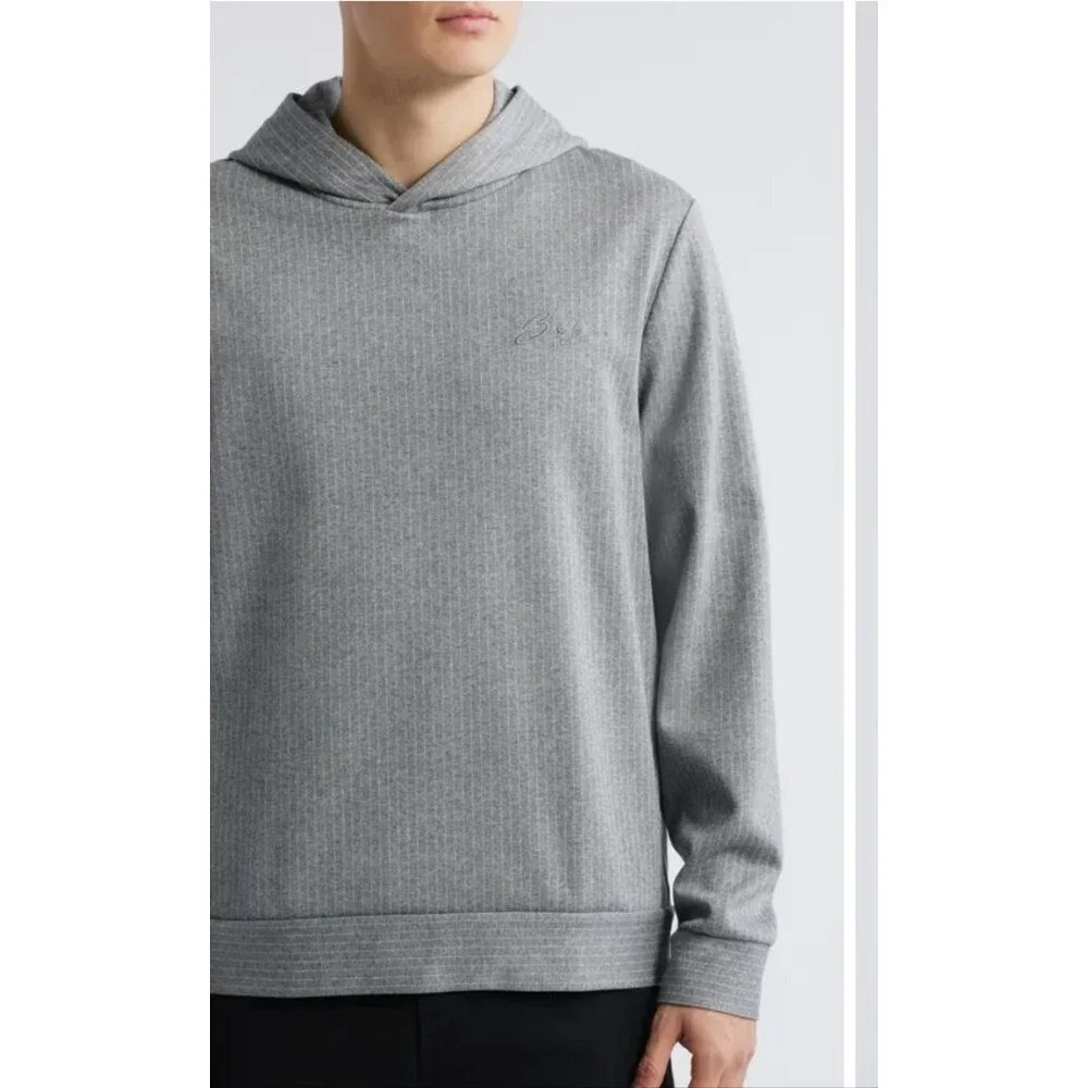 Hugo Boss Seeger Cotton Blend Small Gray Men's Hoodie